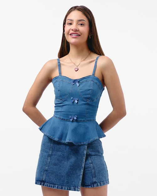 Top Denim Mujer Denise Total Dirty Green