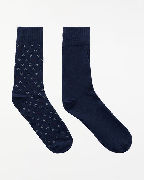 Calcetines Pack x 2 Hombre Formal Azul
