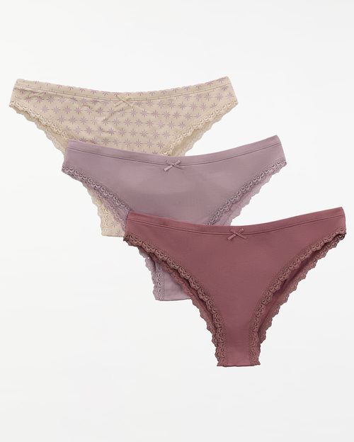 Trusa Pack x 3 Mujer New Xenia Guinda