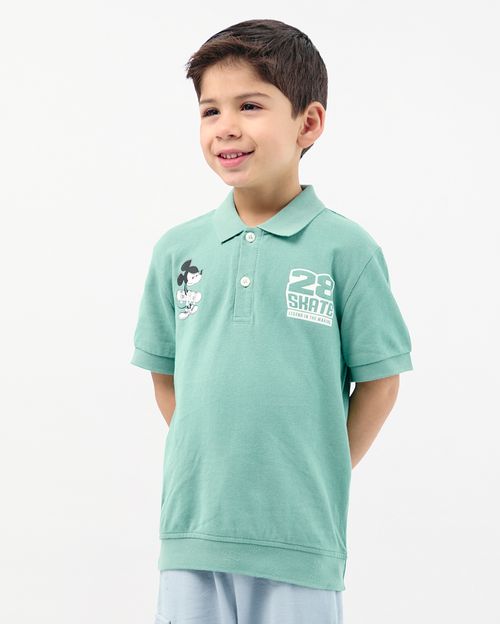 Polo Cuello Camisa Niño Demiant Verde Feld