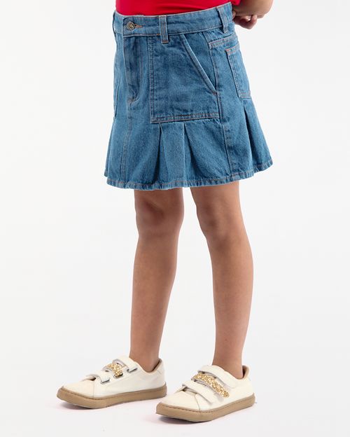 Falda Denim Niña Rubi Medium Wash