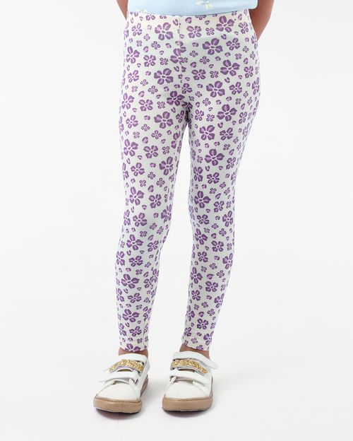 Legging Pack x 2 Niña Bella Crema Pastel/Lila