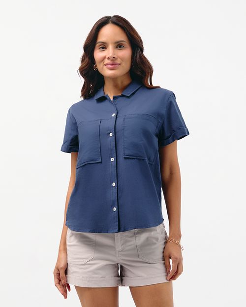 Blusa Mujer Camila Solid Azul Mora