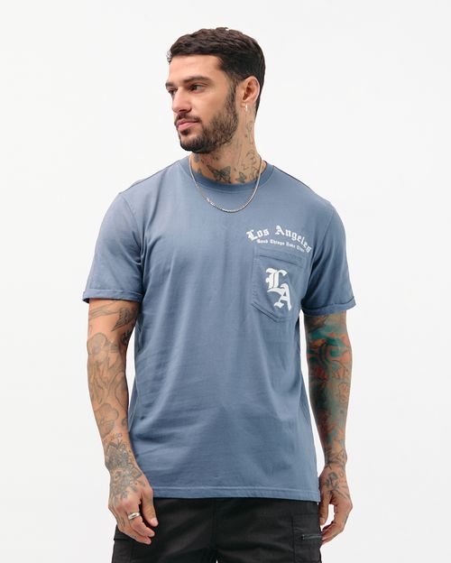 Polo Hombre Acid Acero Denim