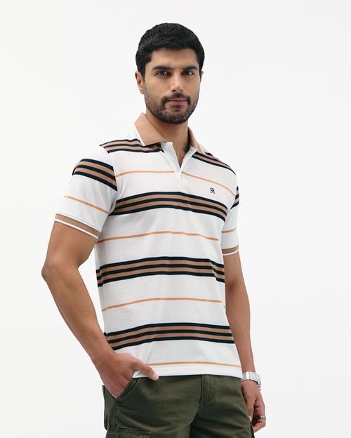 Polo Cuello Camisa Hombre Saylor Blanco Optico