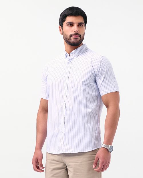 Camisa Hombre Ruben Azulino Brillante