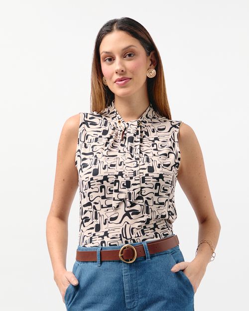 Blusa Mujer Yahaira Beige Crema