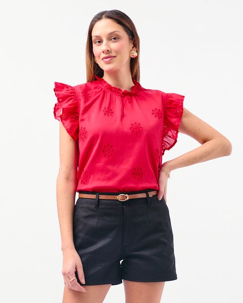 Blusa Mujer Florencia Rojo Prince