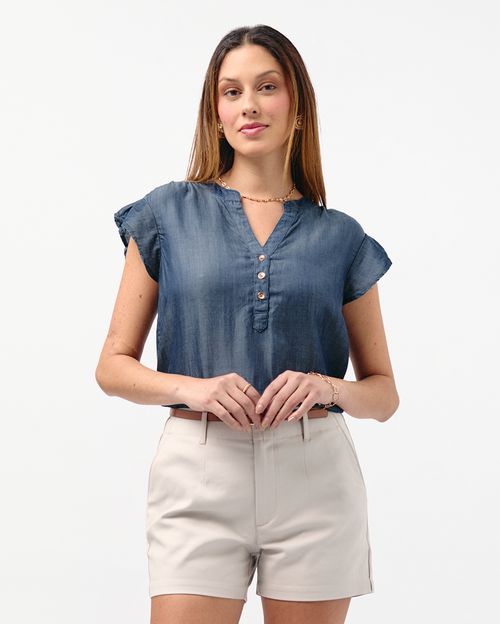 Blusa Mujer Mary Dark Wash