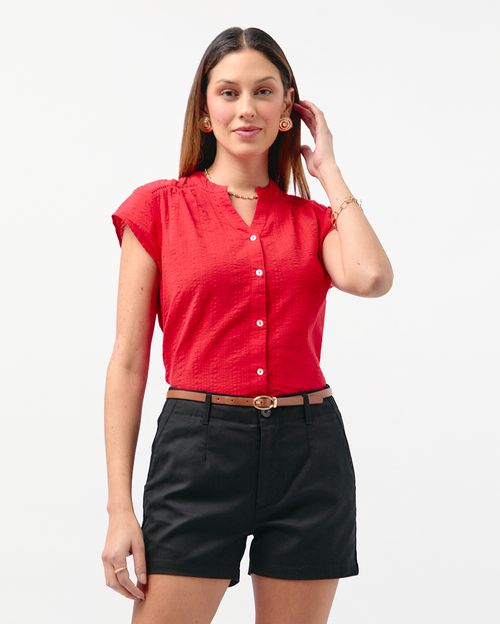 Blusa Mujer Cata Solid Rojo Rubi