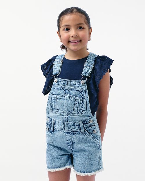 Overol Niña Lena Light Wash