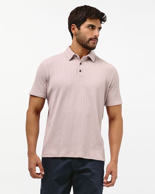 Polo Cuello Camisa Hombre Yorsh Lila Pastel