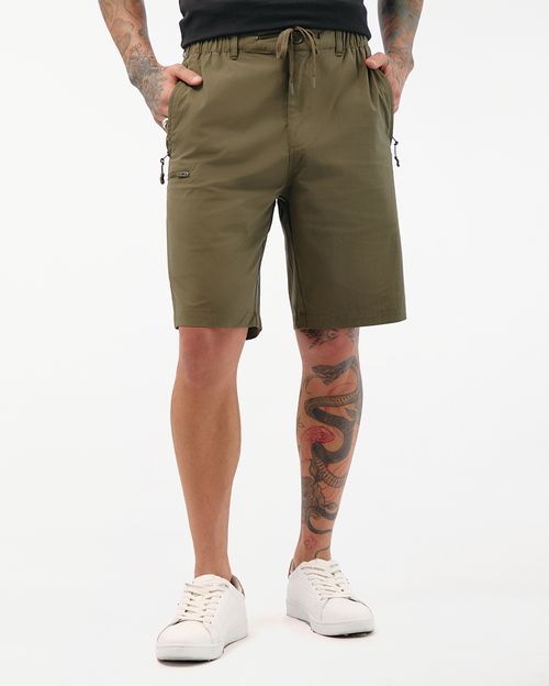 Bermuda Hombre Anfib Verde Militar