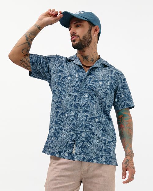 Camisa Hombre Rena Azul Pacífico