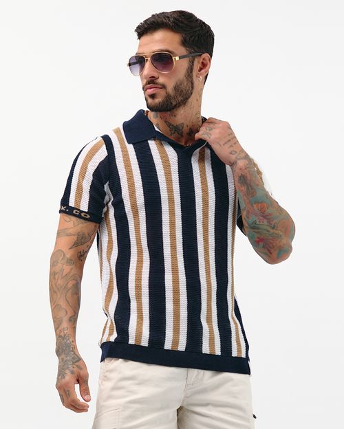 Polo Cuello Camisa Hombre Ryan Azul Pageant