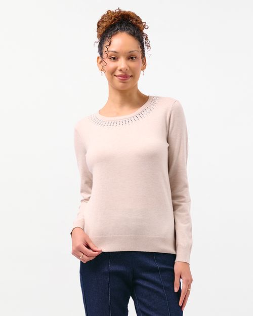 Chompa Mujer Namora Beige Crema