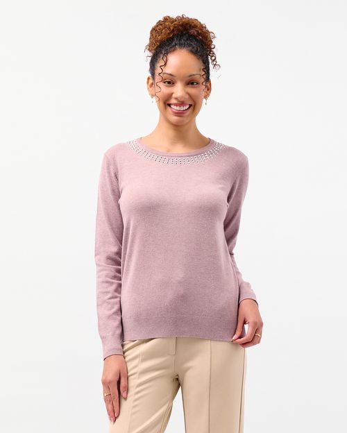 Chompa Mujer Namora Morado Argyle