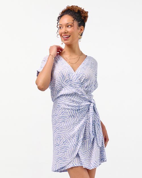 Vestido Mujer Lourdes Print Azul Atlántico