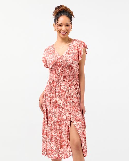 Vestido Mujer Leonor Print11 Rosa Dusty