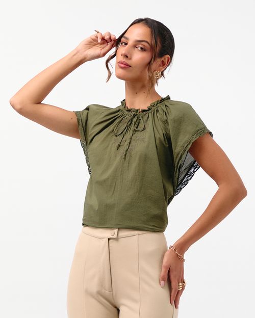 Blusa Mujer Grecia Verde Olivo