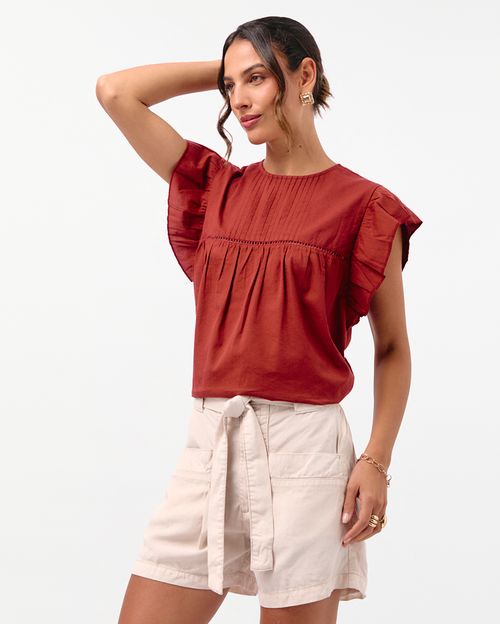 Blusa Mujer Gaisa Ladrillo Claro