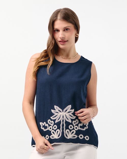 Top Mujer Natalia Azul Náutico