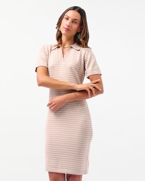 Vestido Mujer Noa Beige Tabaco