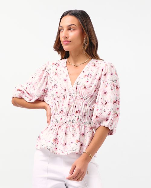 Blusa Mujer Maribel Crema Pastel