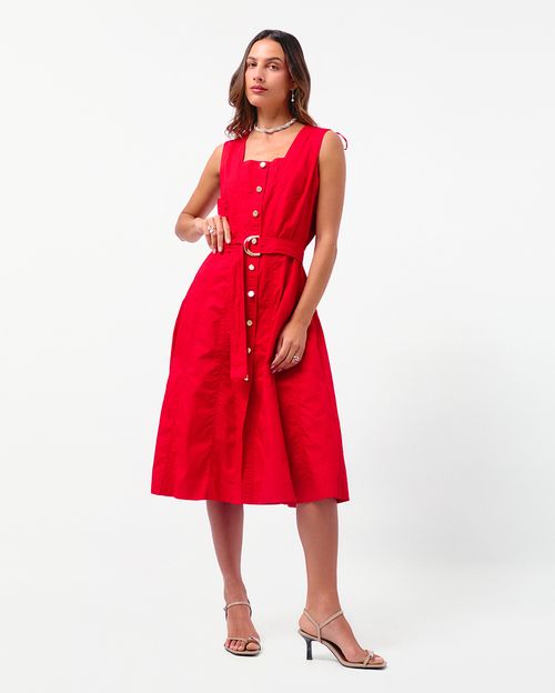 Vestido Mujer Hilary Rojo Flama