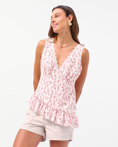 Blusa Mujer Daniela Crema