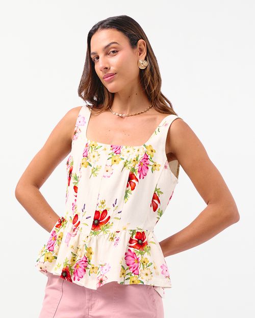 Blusa Mujer Carolay Crema Pastel