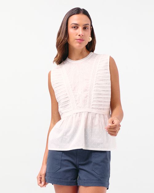 Blusa Mujer Briela Blanco Optico