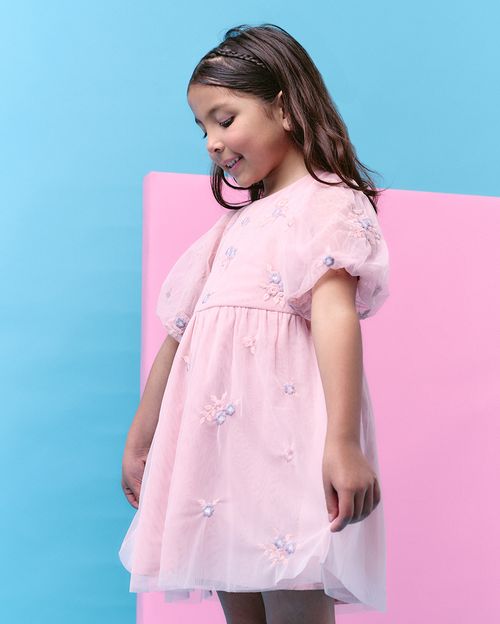 Vestido Niña Daria Rosado Wood