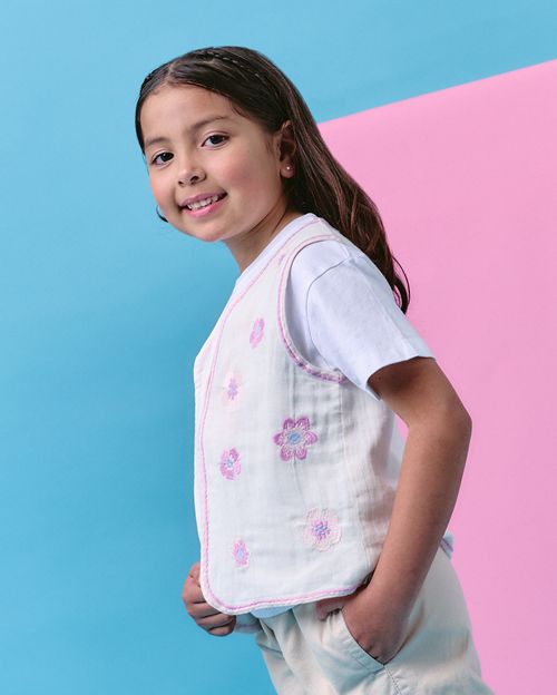 Chaleco Niña Nelsi Blanco