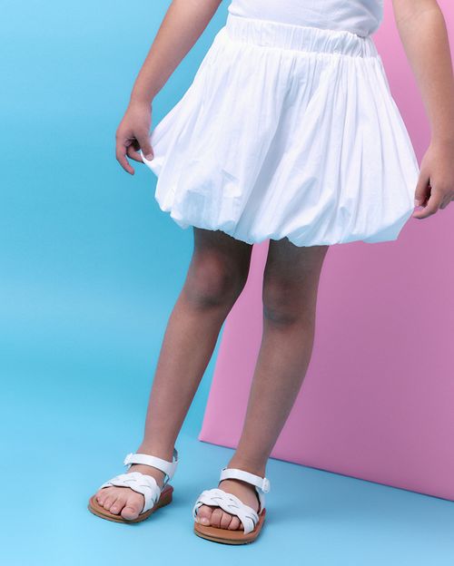 Falda Niña Luna Blanco