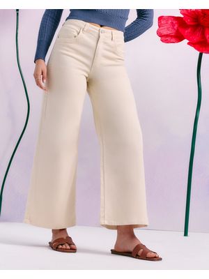 Pantalón Mujer Minerva Crema