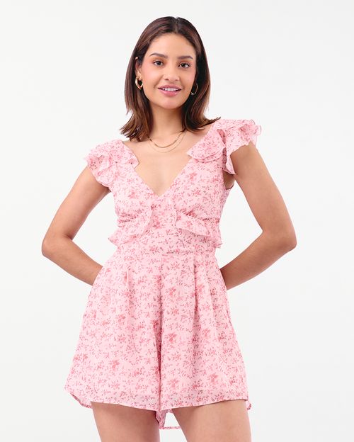 Enterizo Mujer Nicole Rosado Cristal