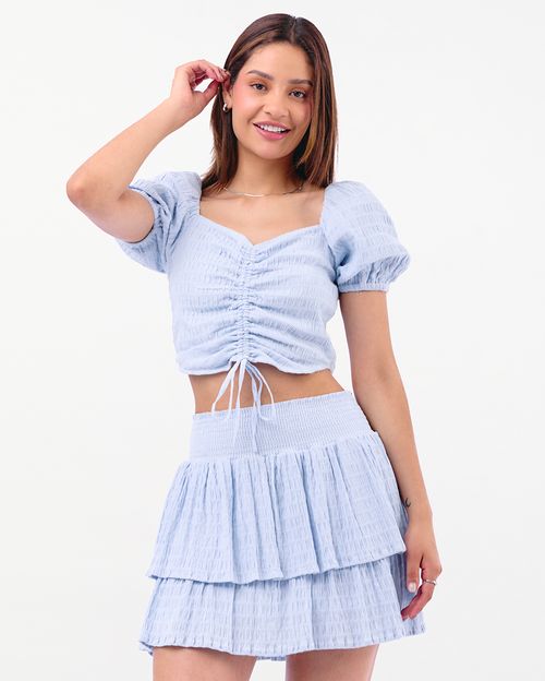 Blusa Mujer Martina Celeste