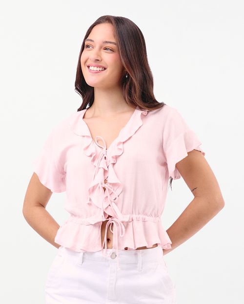 Blusa Mujer Maria Rosado Cristal