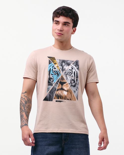 Polo Hombre Manuel Beige Botanico