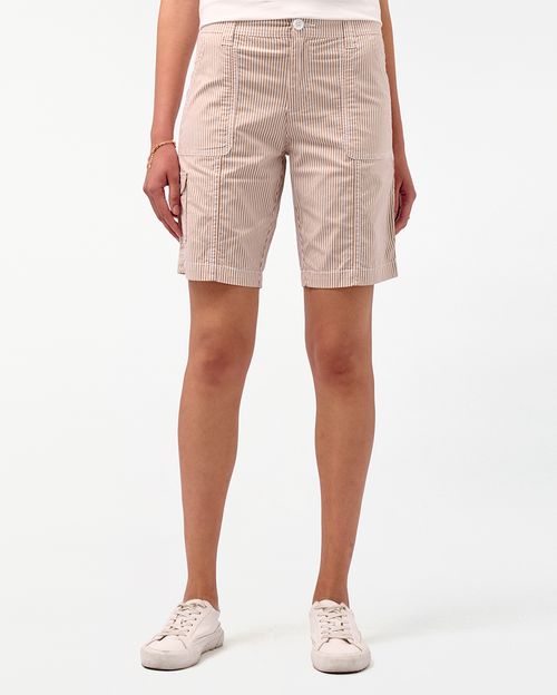 Bermuda Mujer Margaret Print Beige Oscuro