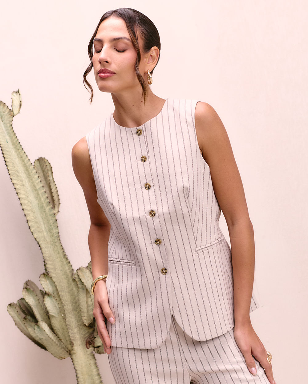 Chaleco-Mujer-Ginette-Beige-Crema-S