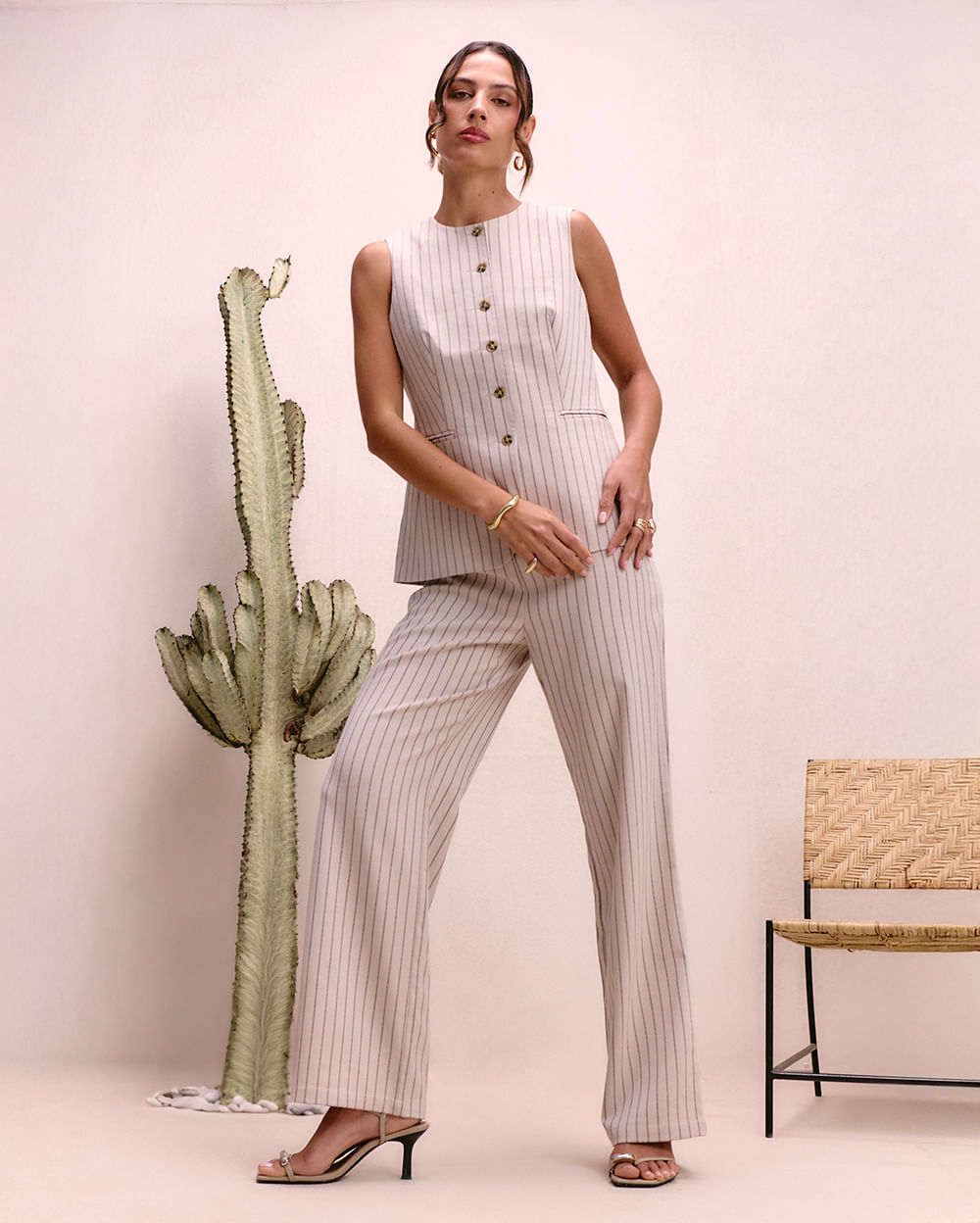 Chaleco-Mujer-Ginette-Beige-Crema-S