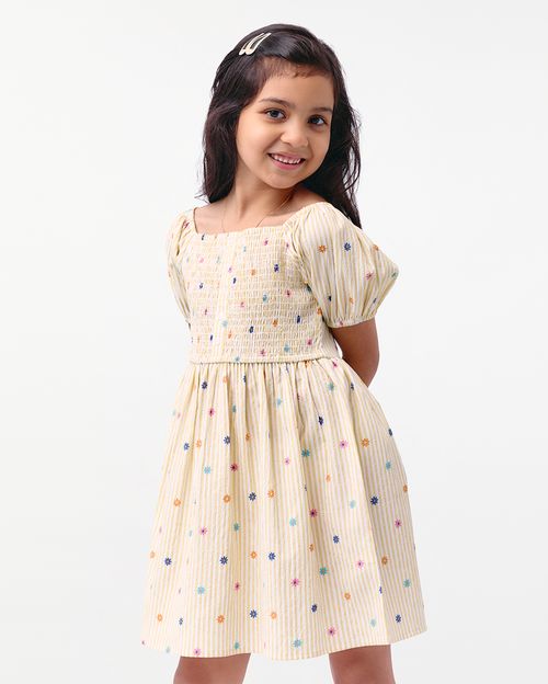 Vestido Niña Nalia Amarillo Agua