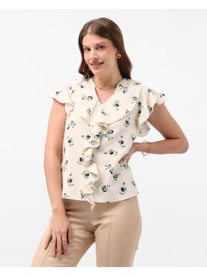 Blusa Mujer Laura Crema Pastel