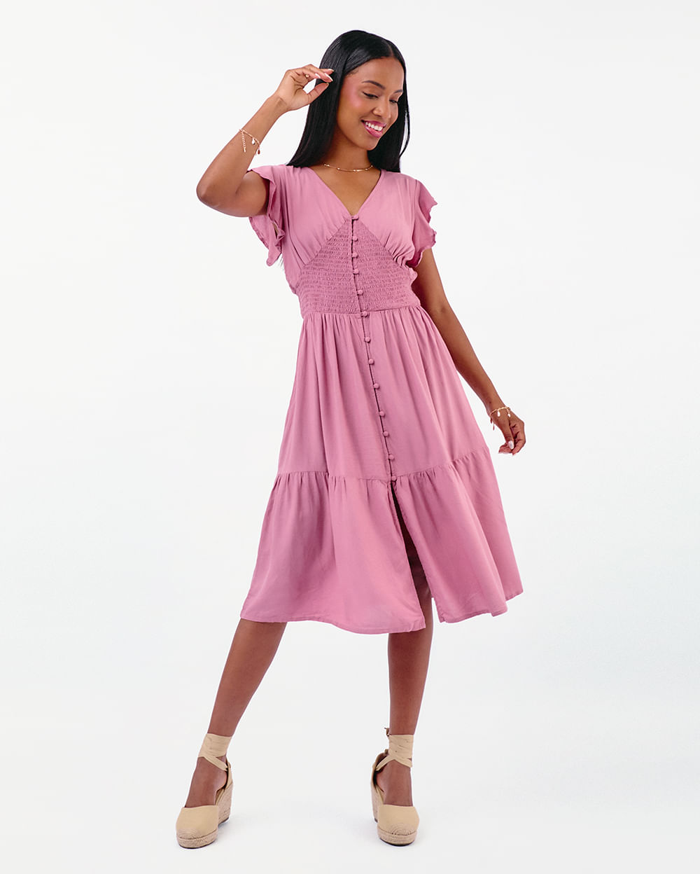 Vestido-Mujer-Leonor-Solid-Malva-Oscuro-S