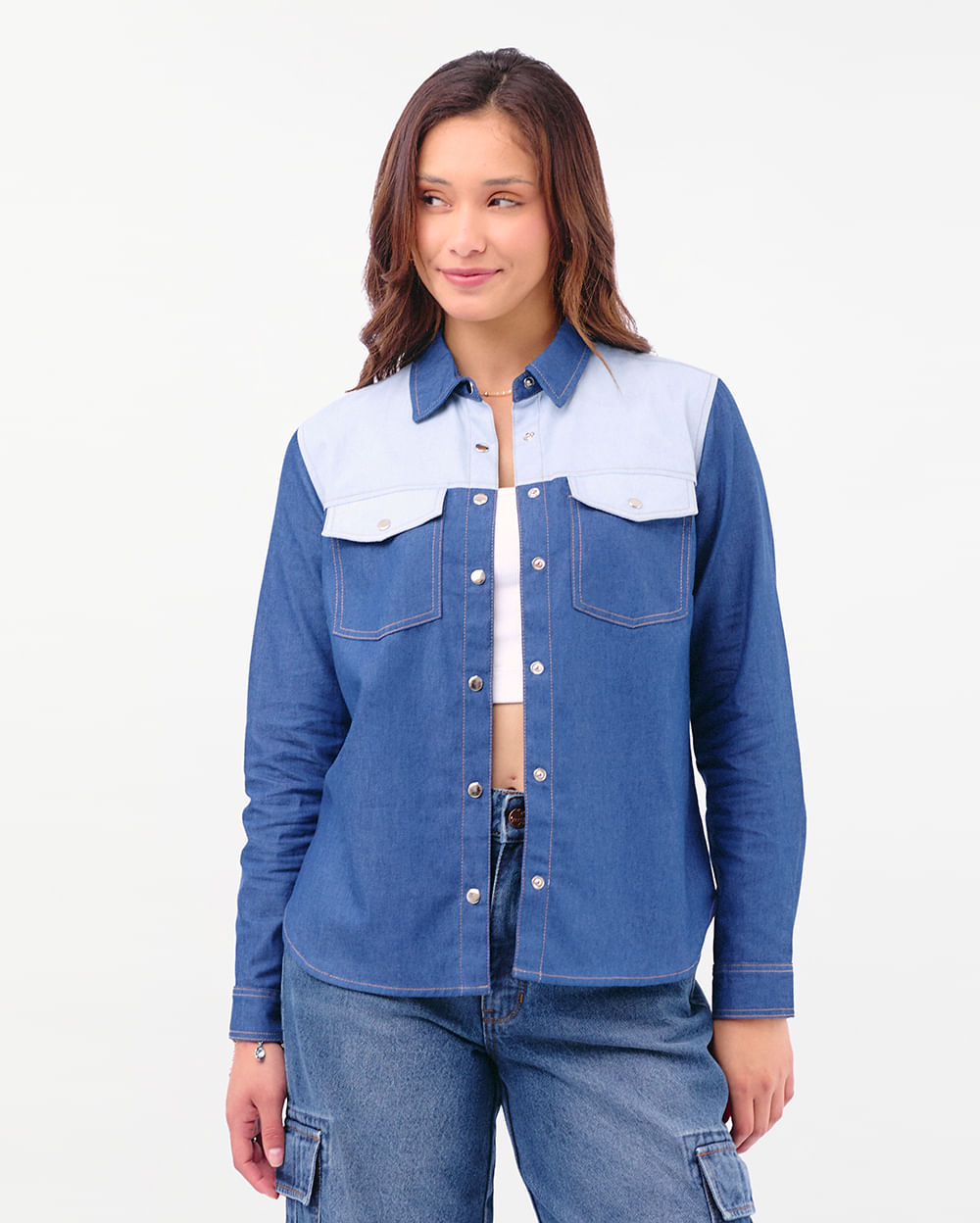 Blusa-Mujer-Darlin-Blue-Block-Color-S