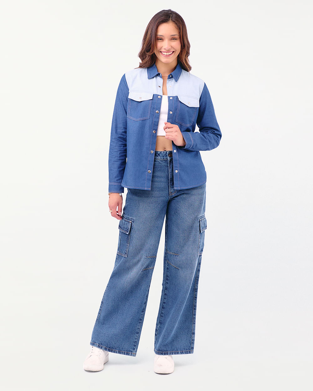 Blusa-Mujer-Darlin-Blue-Block-Color-S