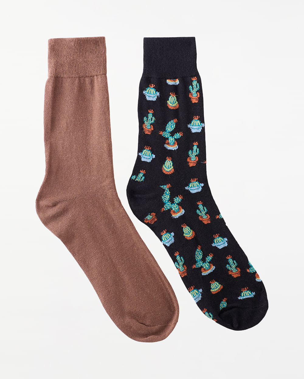 Calcetines-Pack-x-2-Hombre-Formal-Marron-U