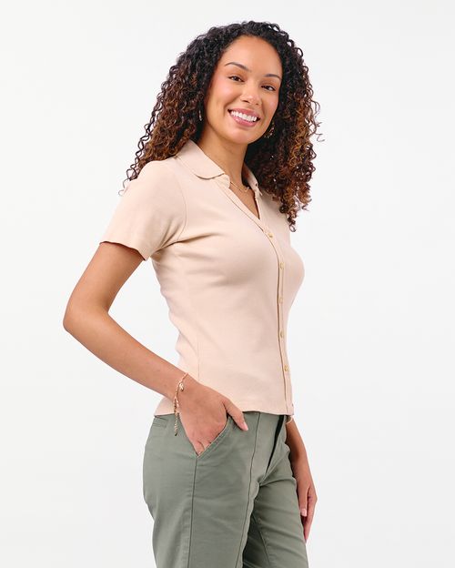 Polo Mujer Supriya Beige Crema